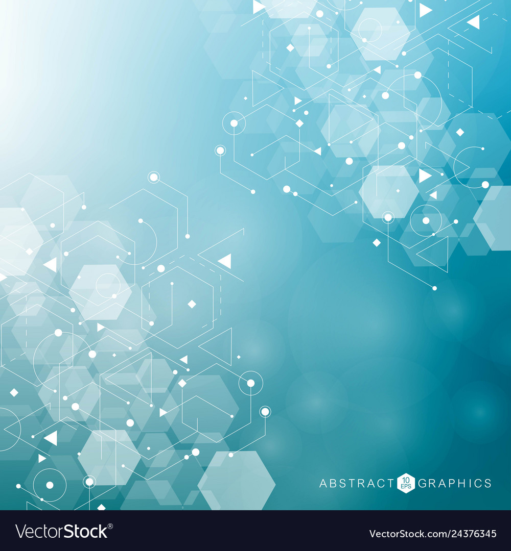 Hexagonal abstract background big data Vector Image Hexagonal abstract background big data