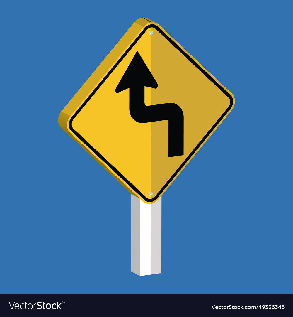 Highway traffic supply sharp curve warning