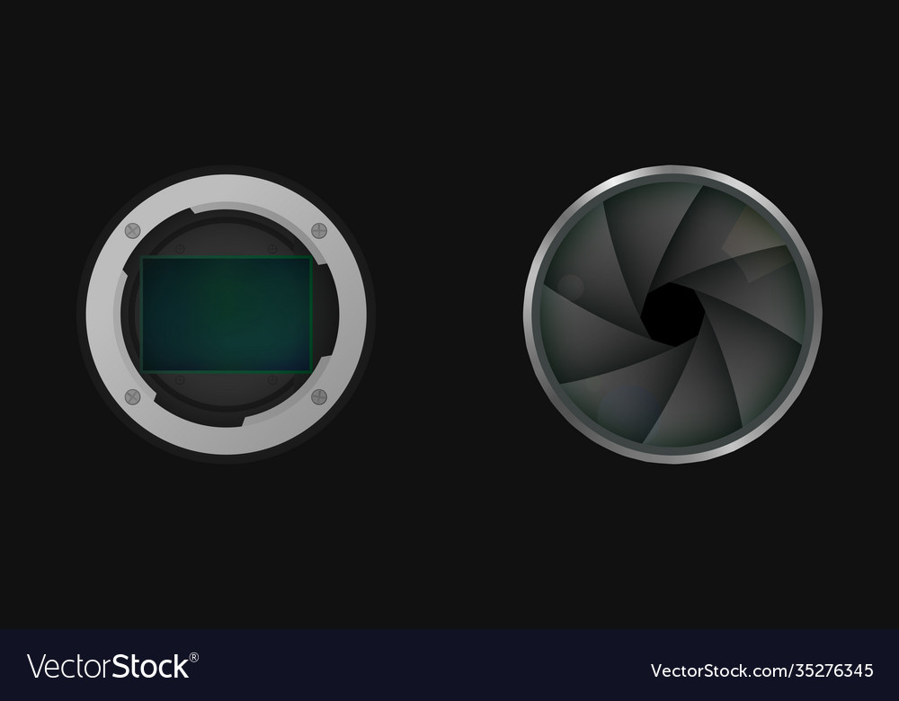 Image sensor and shutter vector image Image sensor and shutter