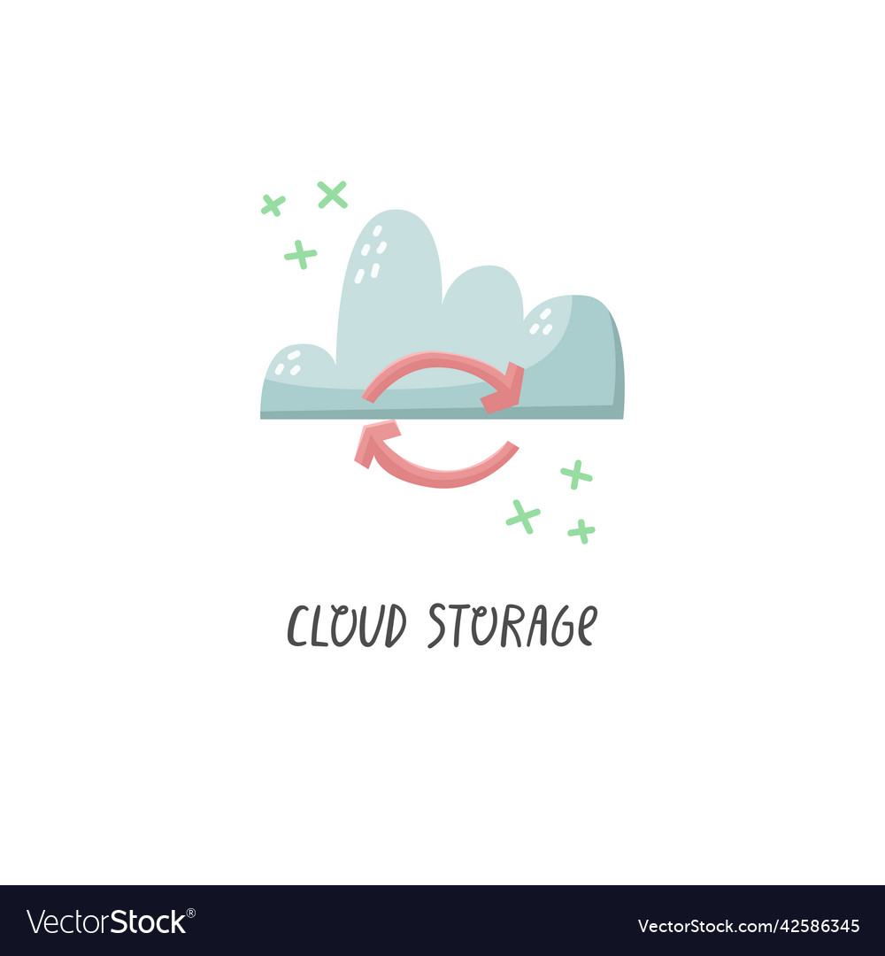 Internet cloud storage data Royalty Free Vector Image