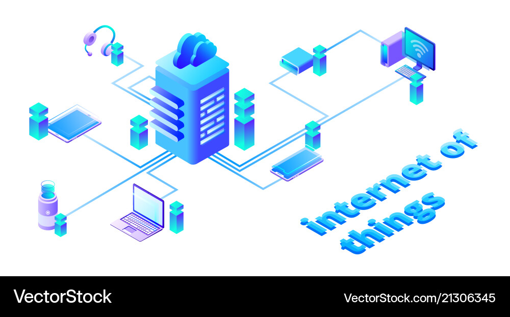 Internet or things technology Royalty Free Vector Image