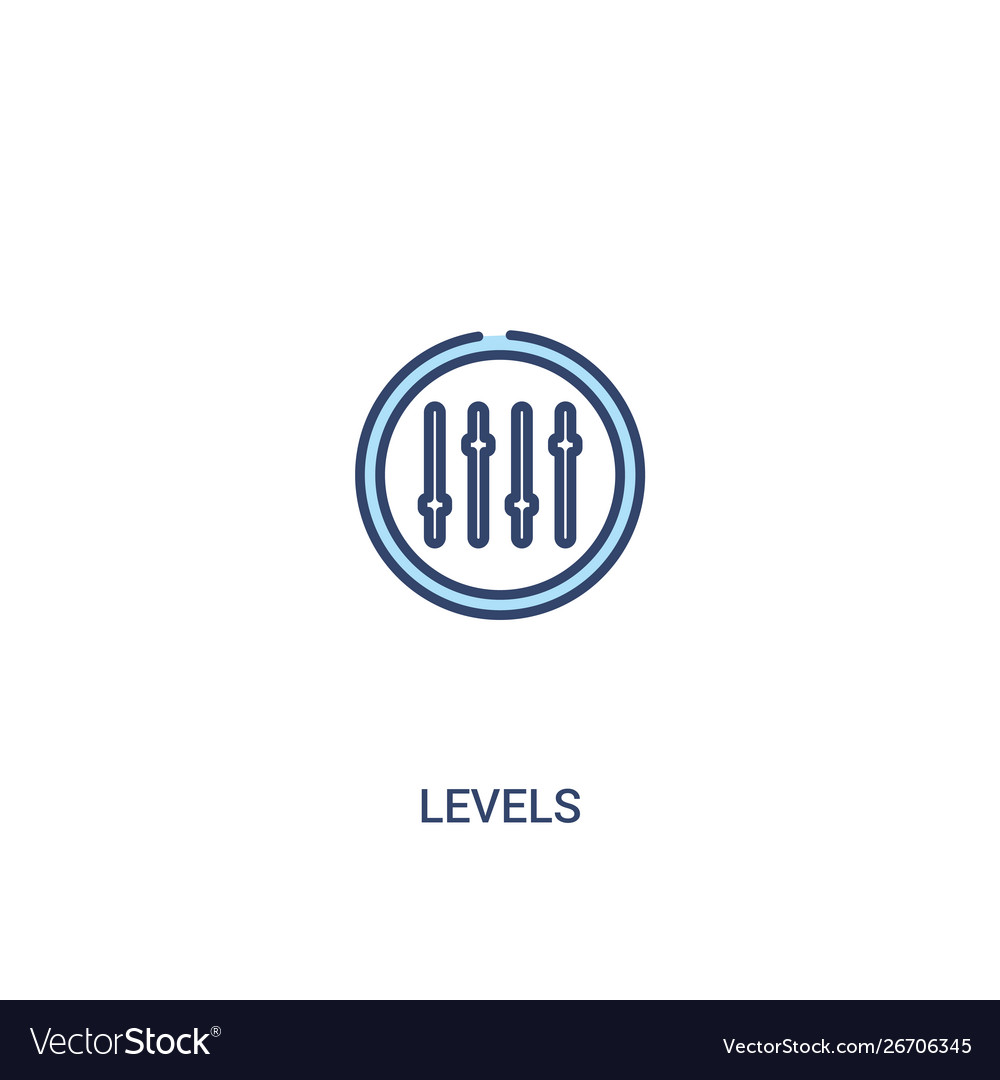 Levels concept 2 colored icon simple line element vector image Levels concept 2 colored icon simple line element