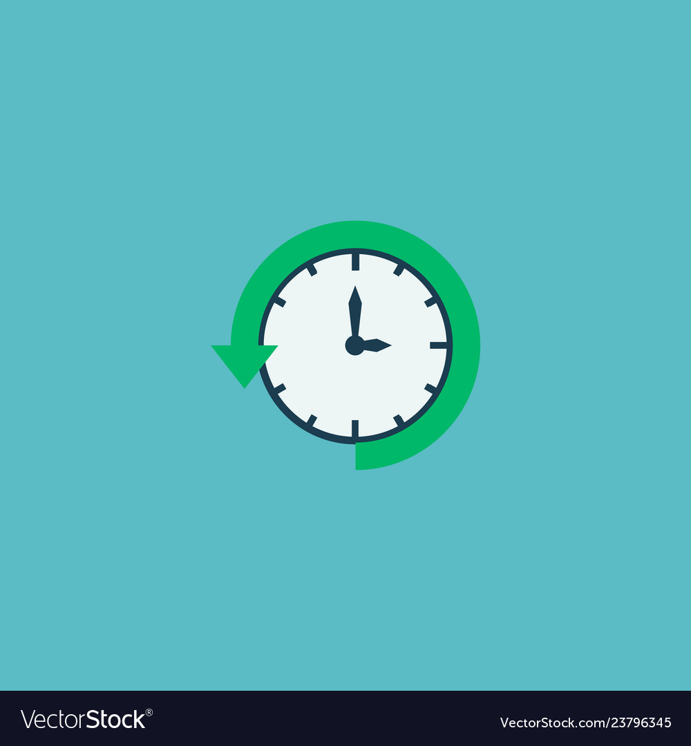 Log time icon flat element