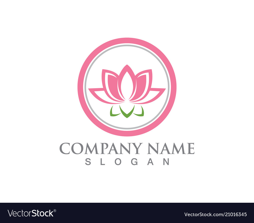 Lotus flower sign for wellness spa and yoga