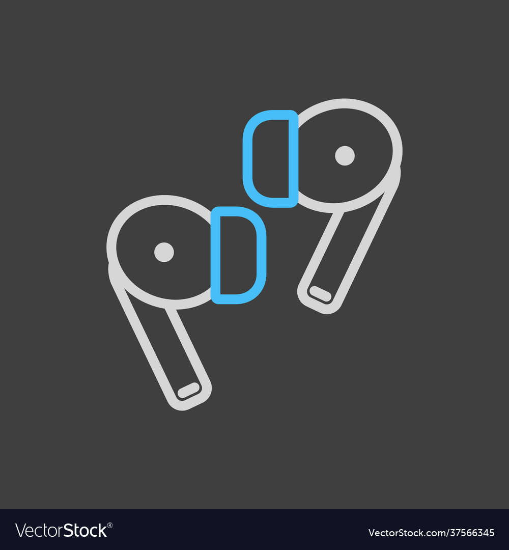 Pair wireless earbud headphones icon