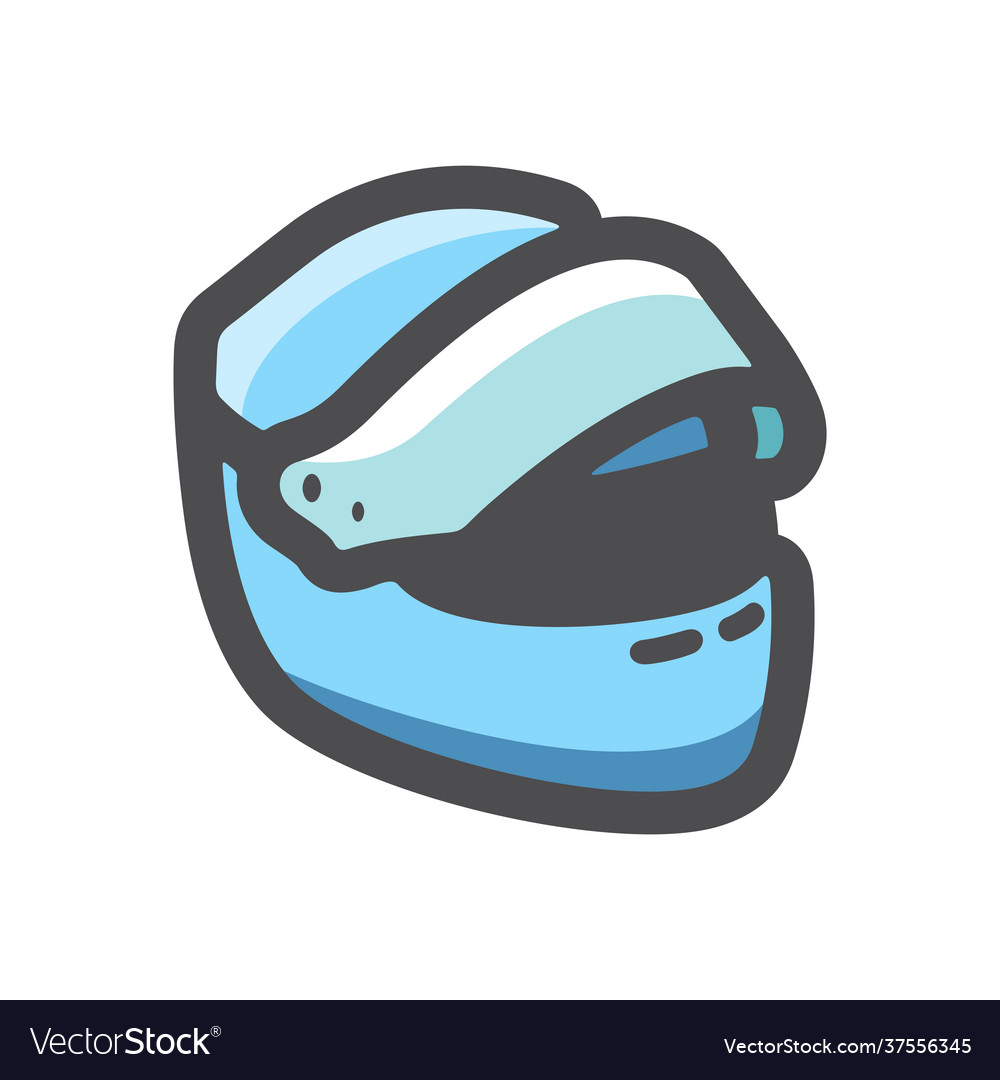 Racing blue helmet icon cartoon Royalty Free Vector Image