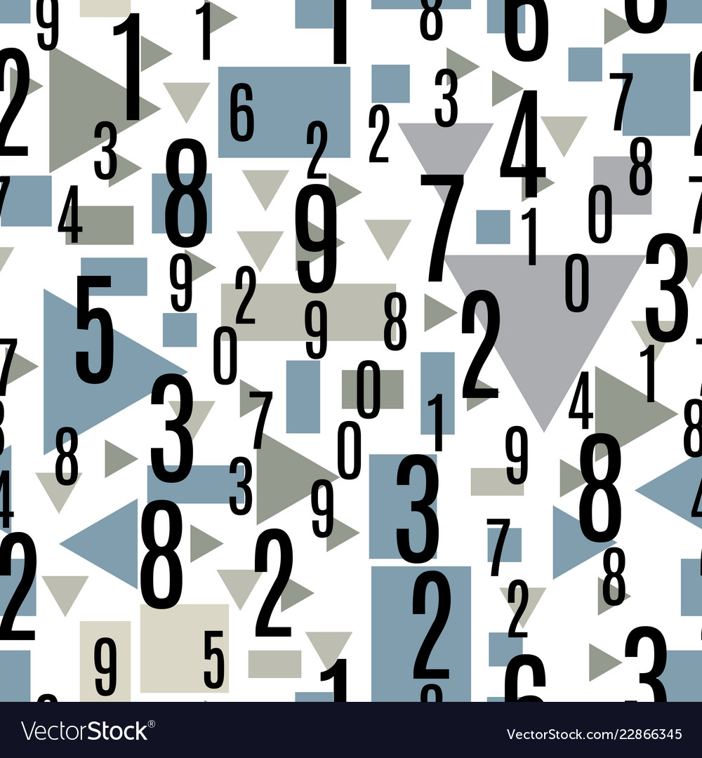 Seamless pattern with the numbers