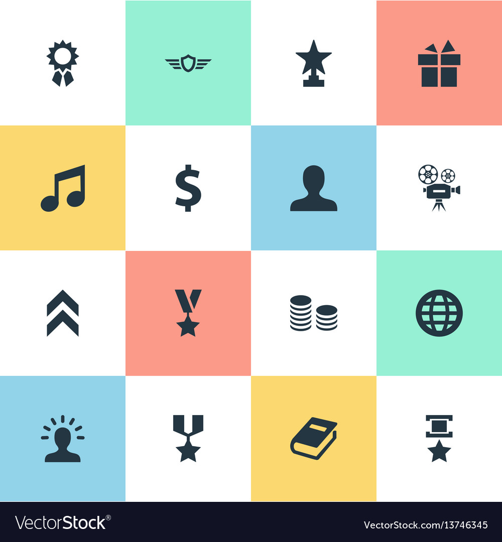 Set of simple champ icons