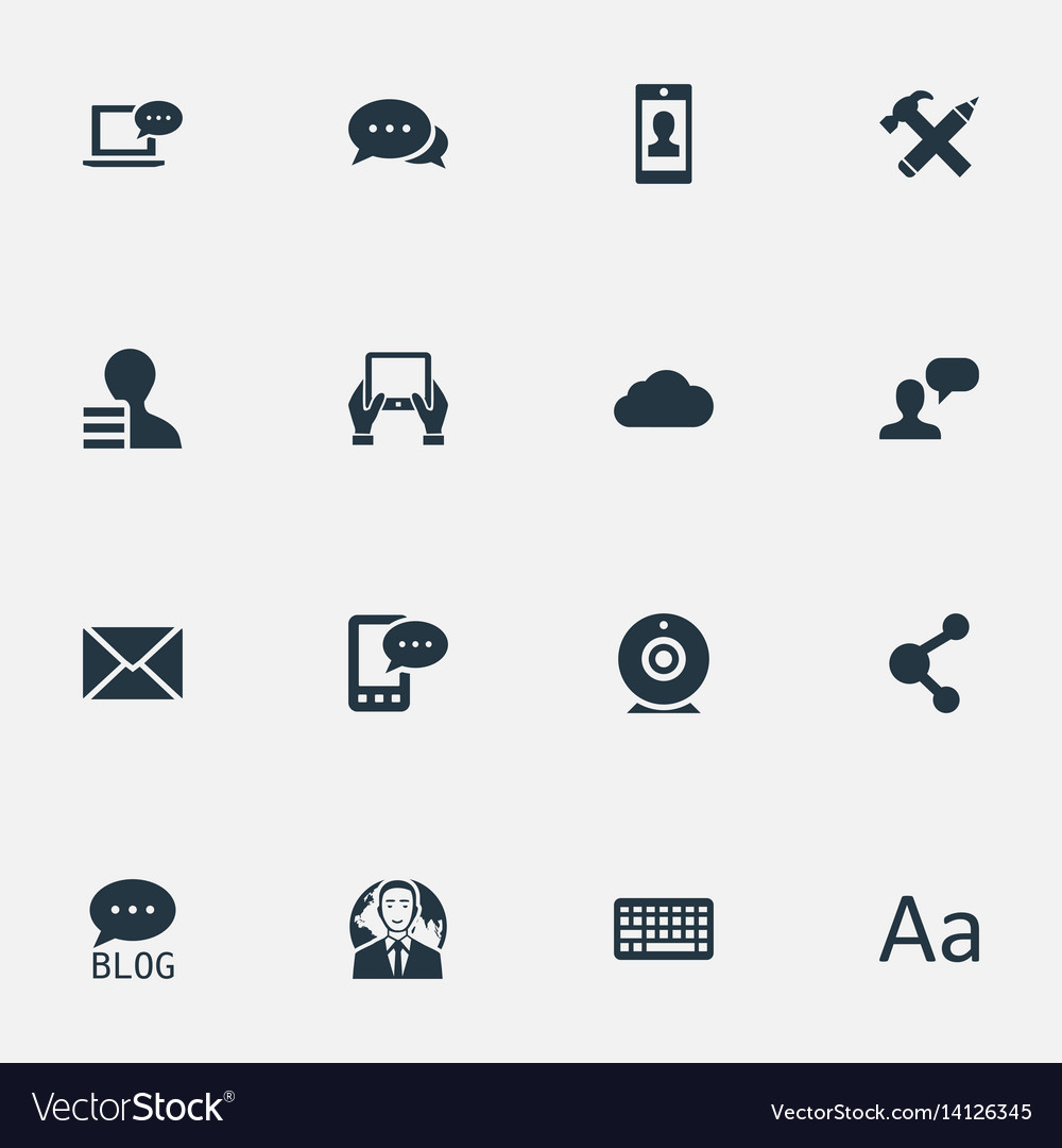 Set of simple user icons