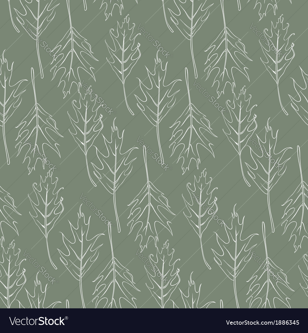 Simple and elegant pattern with oak leafs
