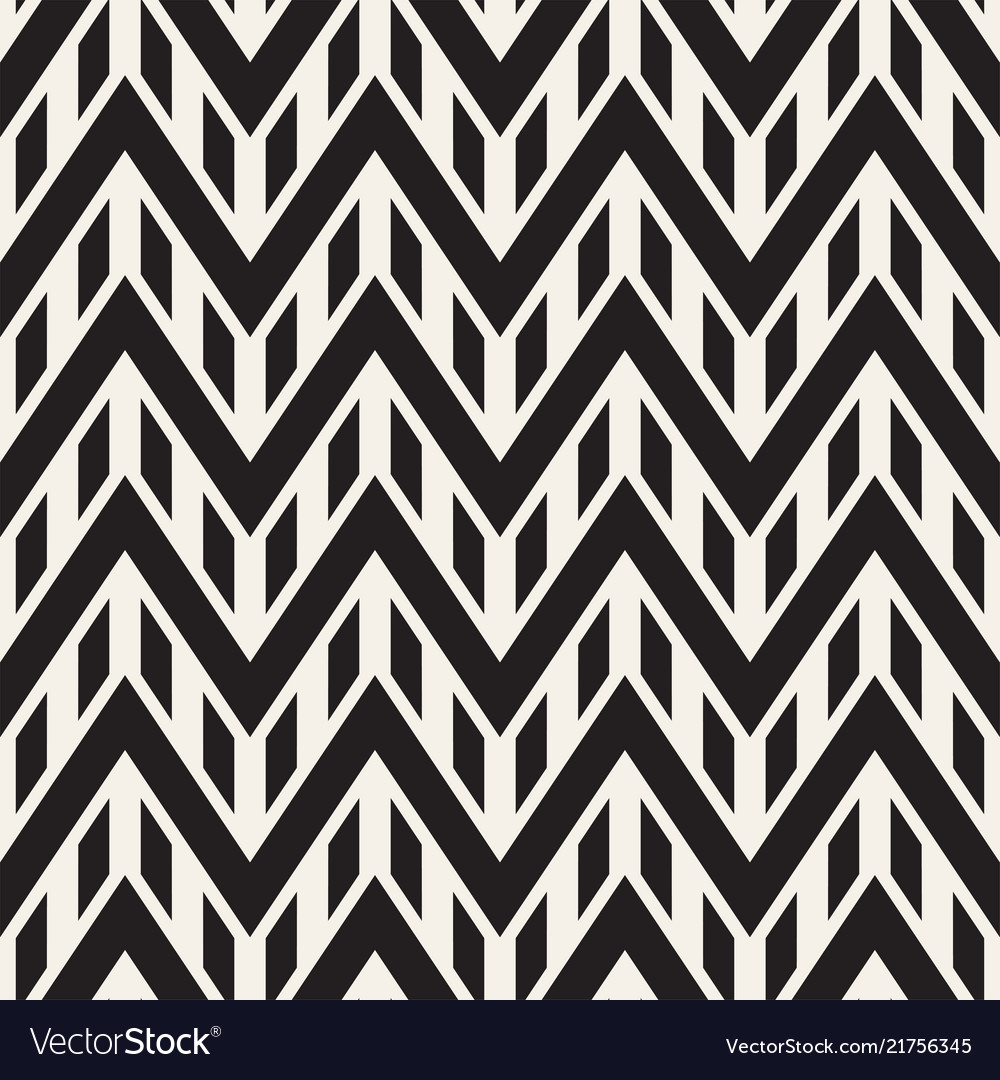 Zigzag Line Pattern - Monochrome