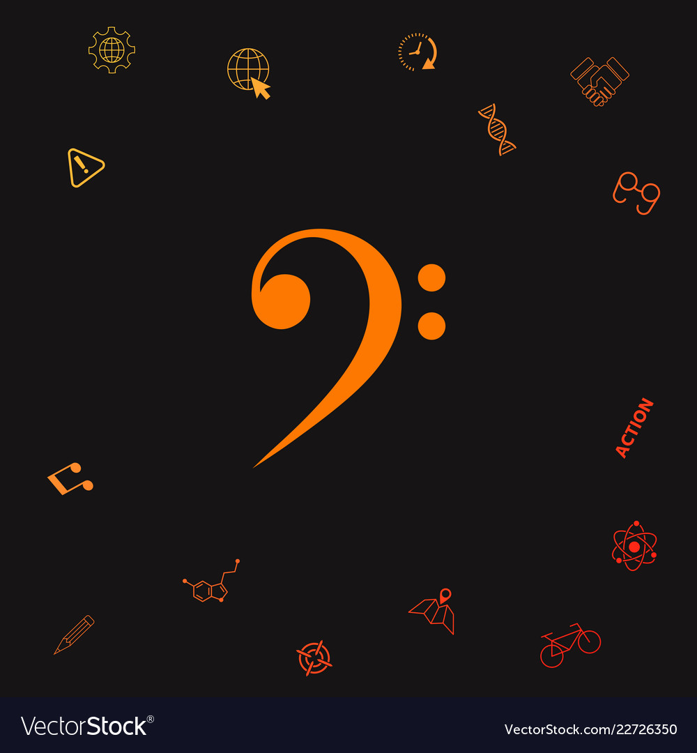 bass clef icon graphic