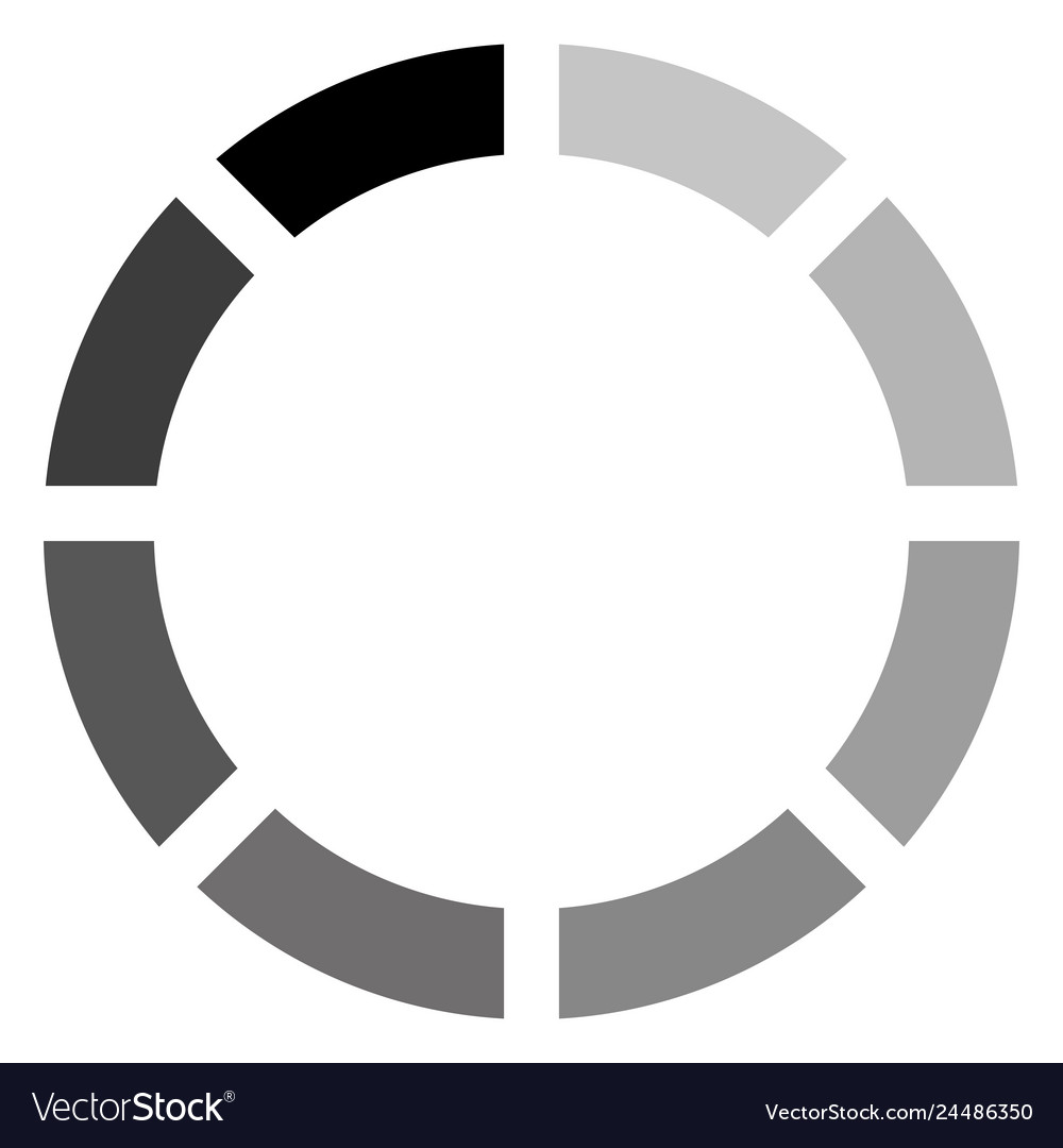 Circular loading sign isolated on white Royalty Free Vector