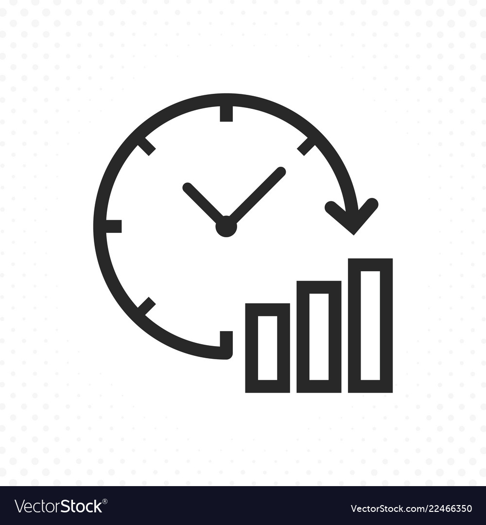Clock graph icon Royalty Free Vector Image - VectorStock