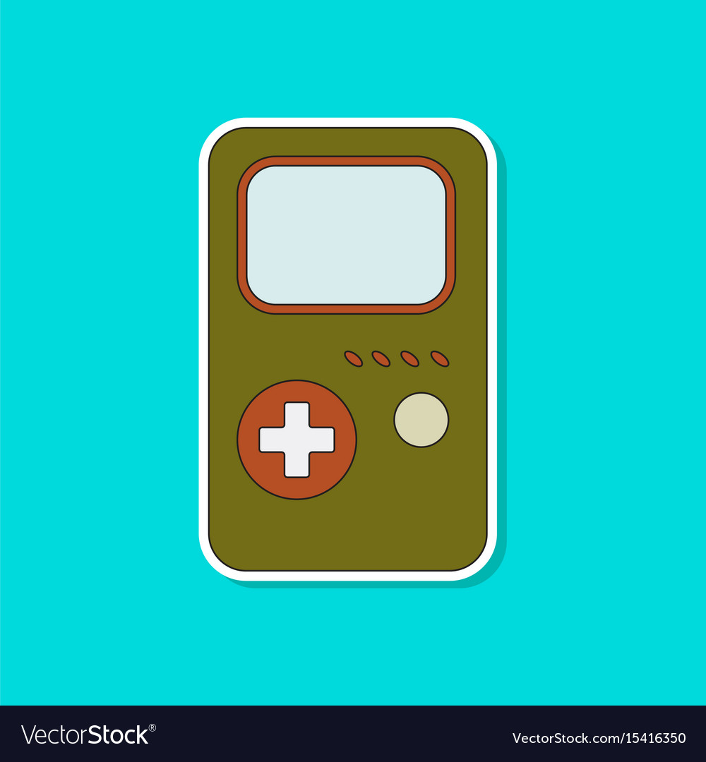 Flat icon on background game console