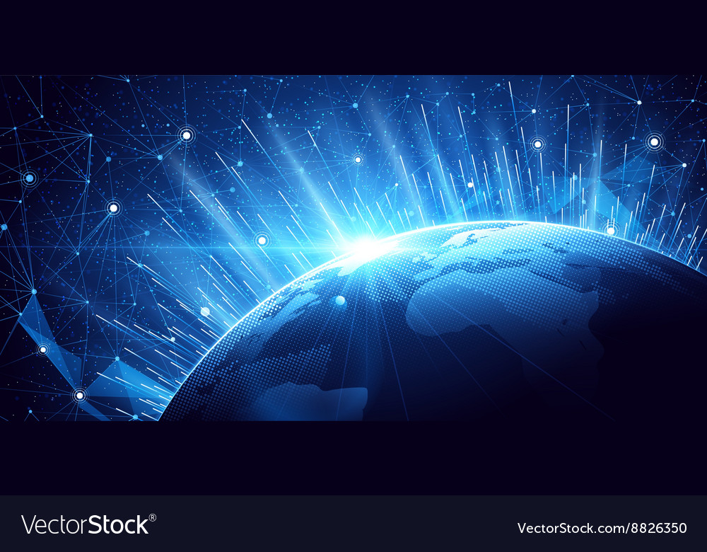 Global Network Background Royalty Free Vector Image