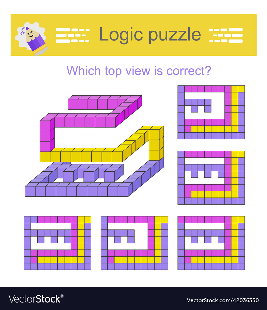 Logic puzzle which top vew is correct