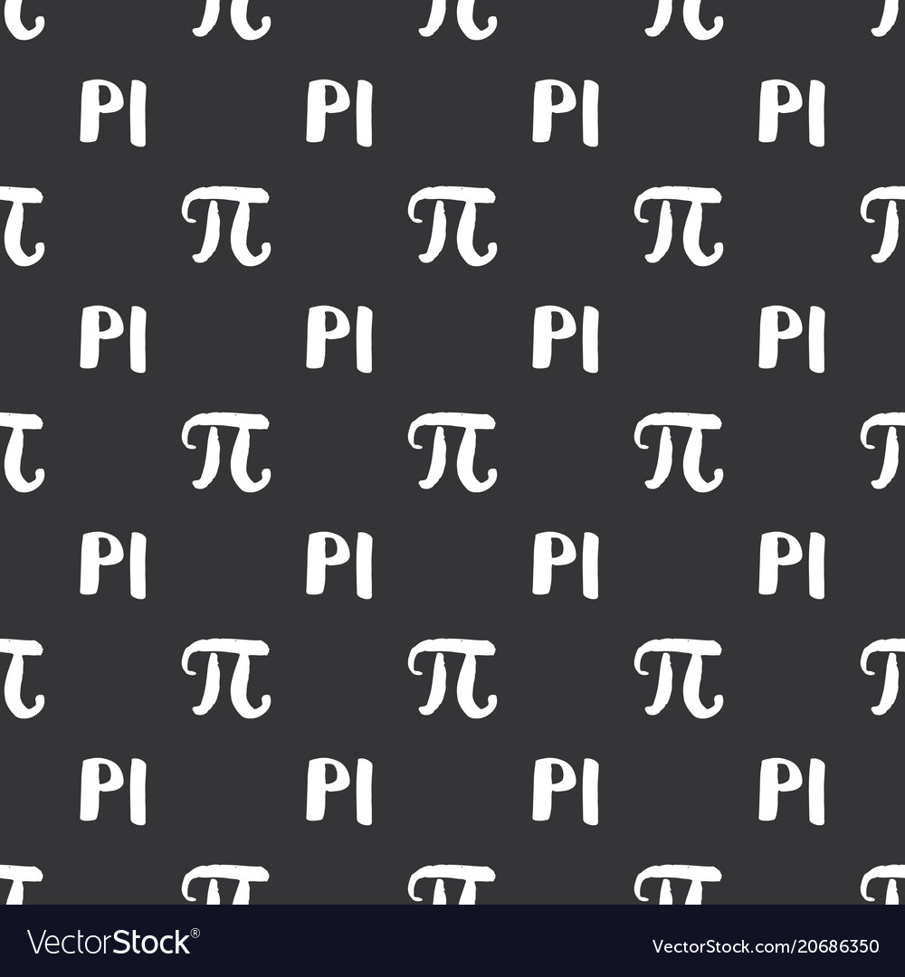 Pi Symbol nahtlose Muster hand gezeichnet skizziert