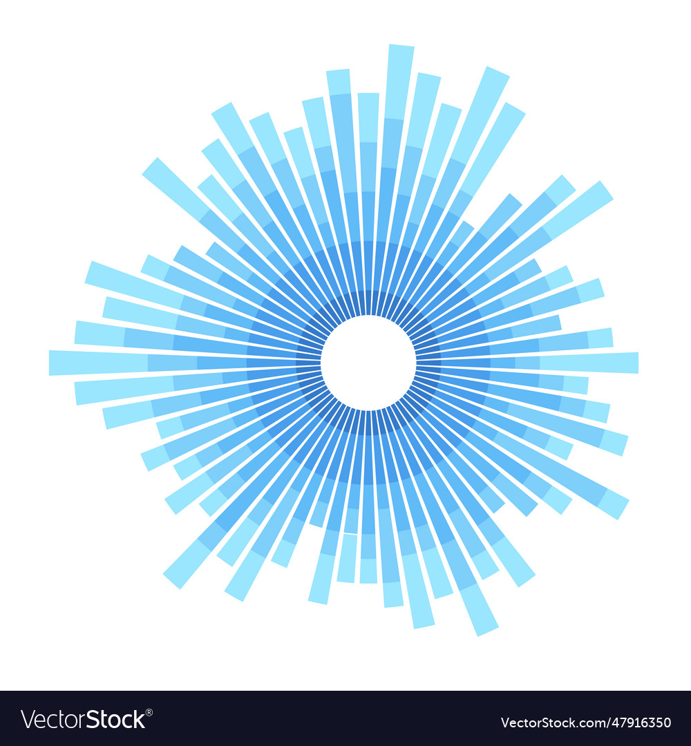 Radial burst lines design segmented element Vector Image Radial burst lines design segmented element