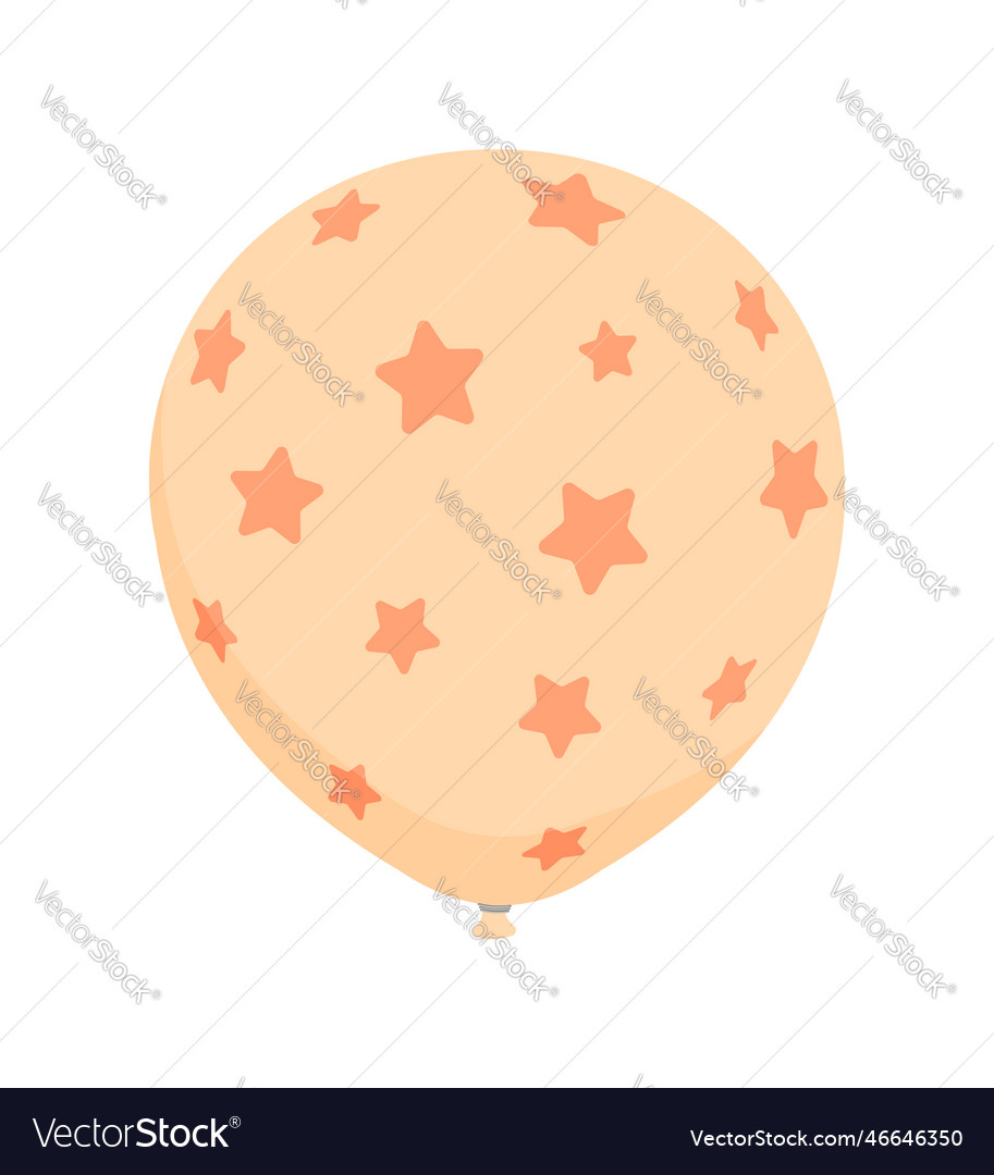 Rubber balloon with simple pattern vector image Rubber balloon with simple pattern