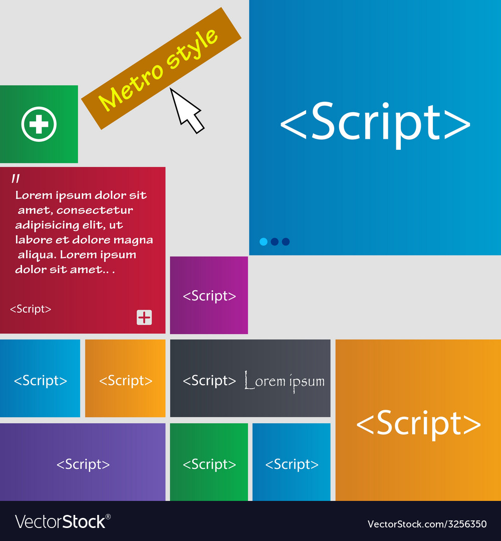 Script sign icon javascript code symbol set