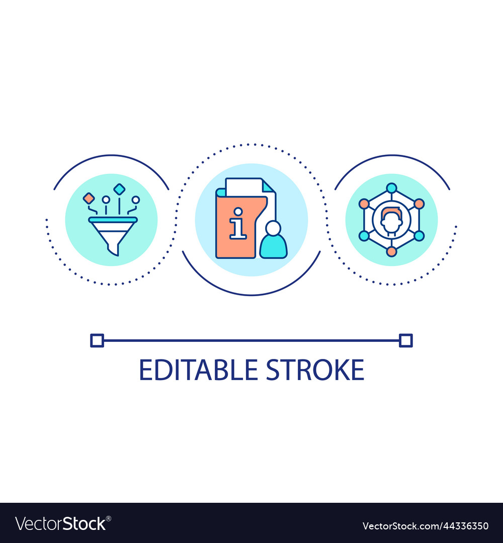 Single customer view loop concept icon