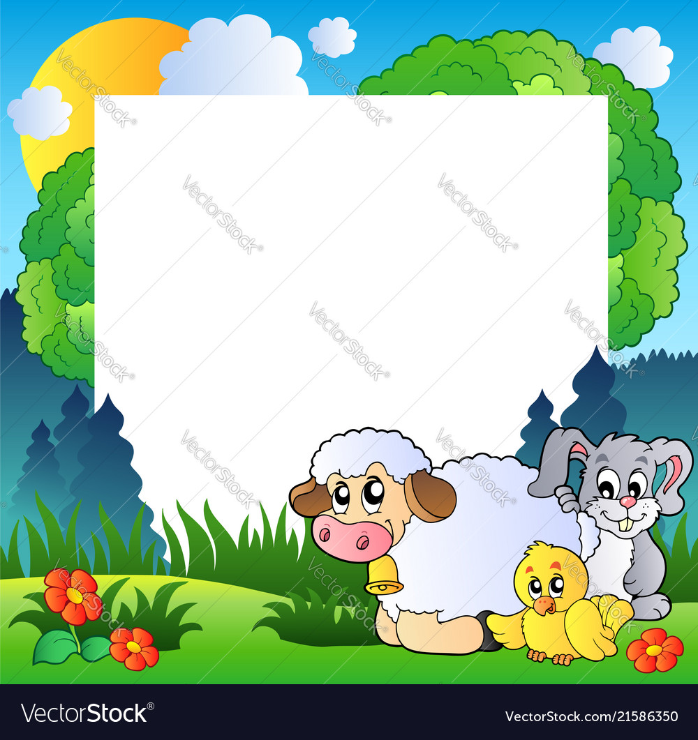 Spring frame with various animals