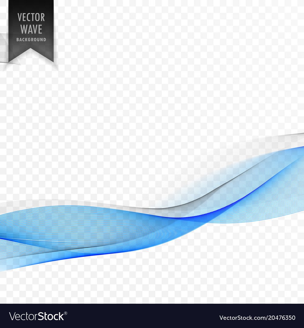 Stylish blue transparent wave background