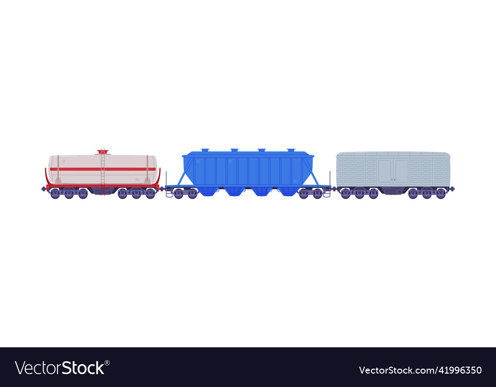 Train or locomotive with wagon pulling freight