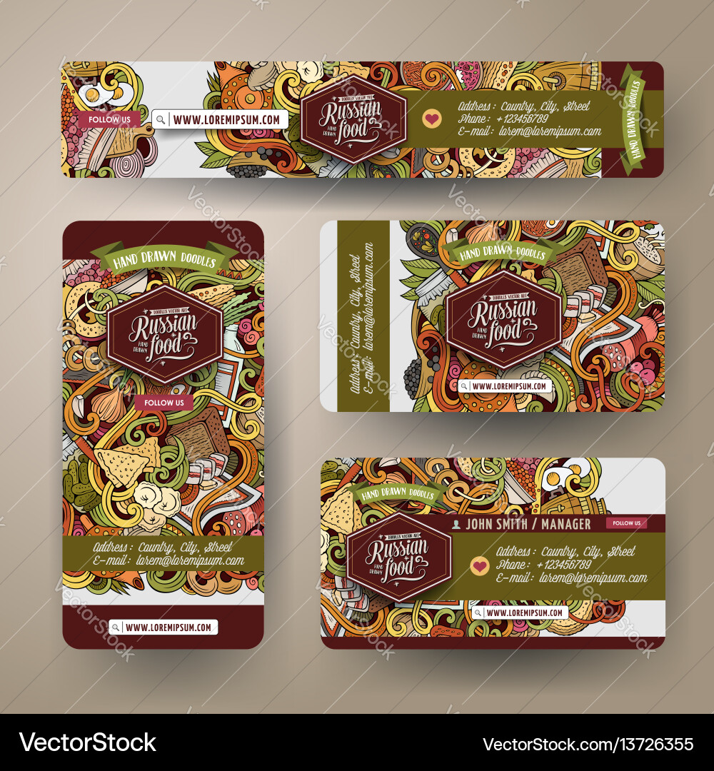 Corporate Identity Templates Set With Royalty Free Vector