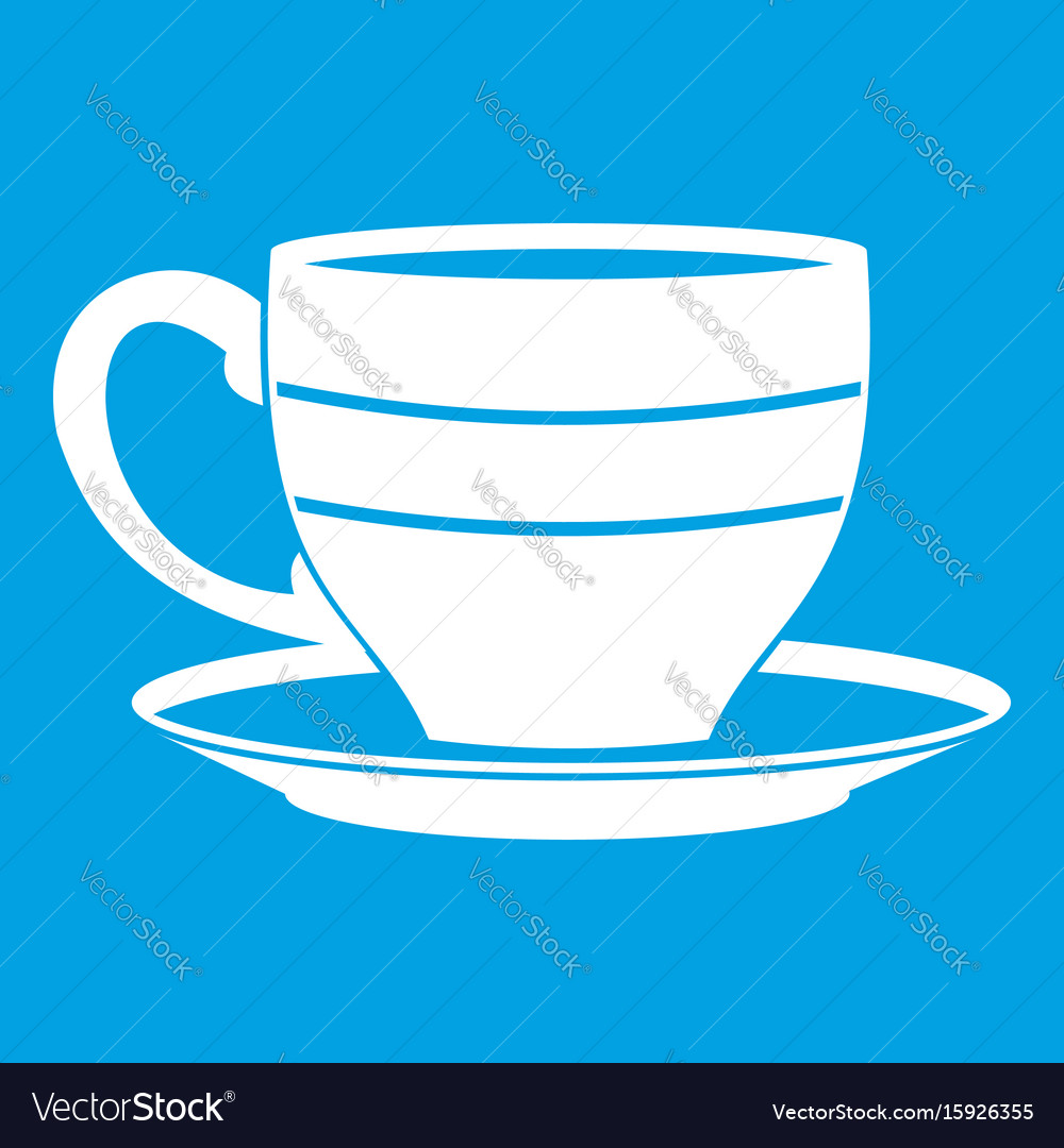 Cup icon white Royalty Free Vector Image - VectorStock