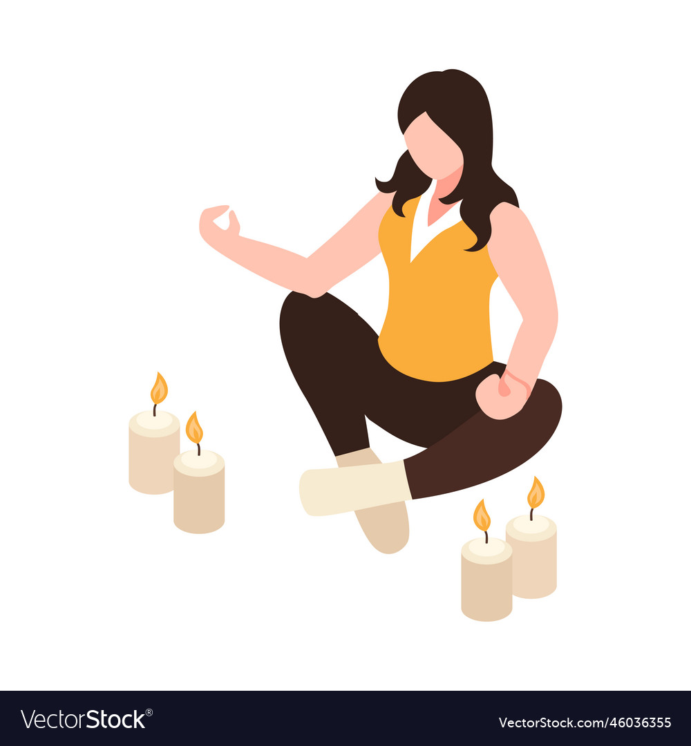 Depression candle therapy composition Royalty Free Vector