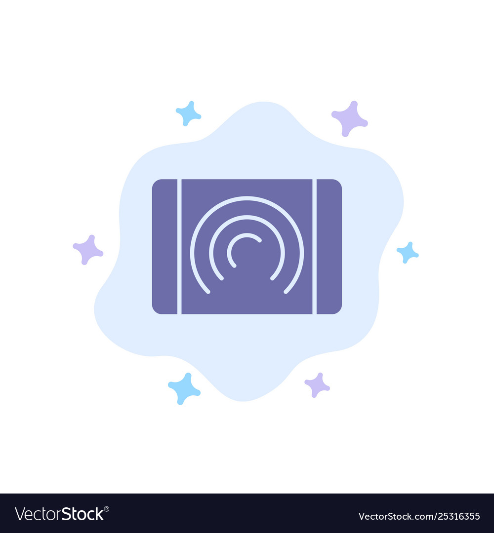 Interaction user touch interface blue icon Vector Image Interaction user touch interface blue icon