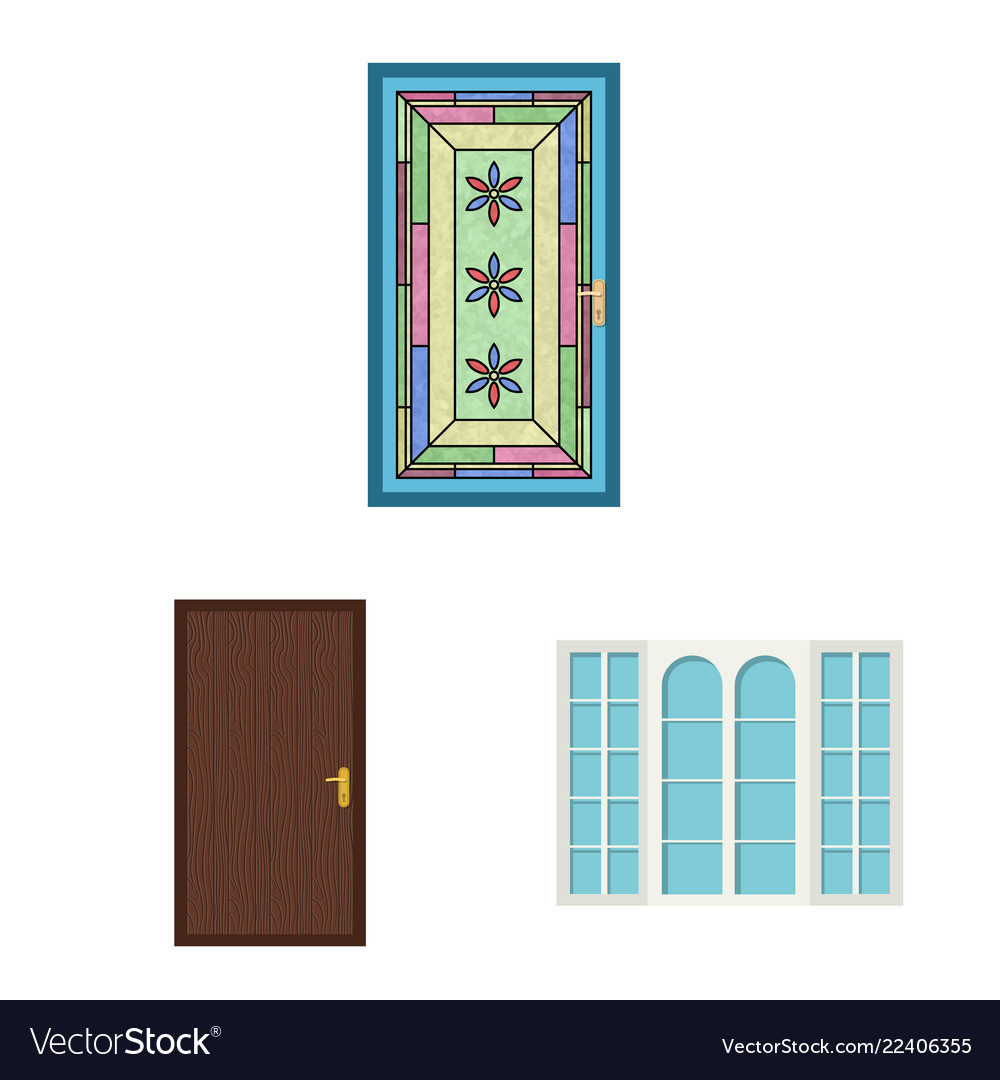 Isolated object of door and front symbol