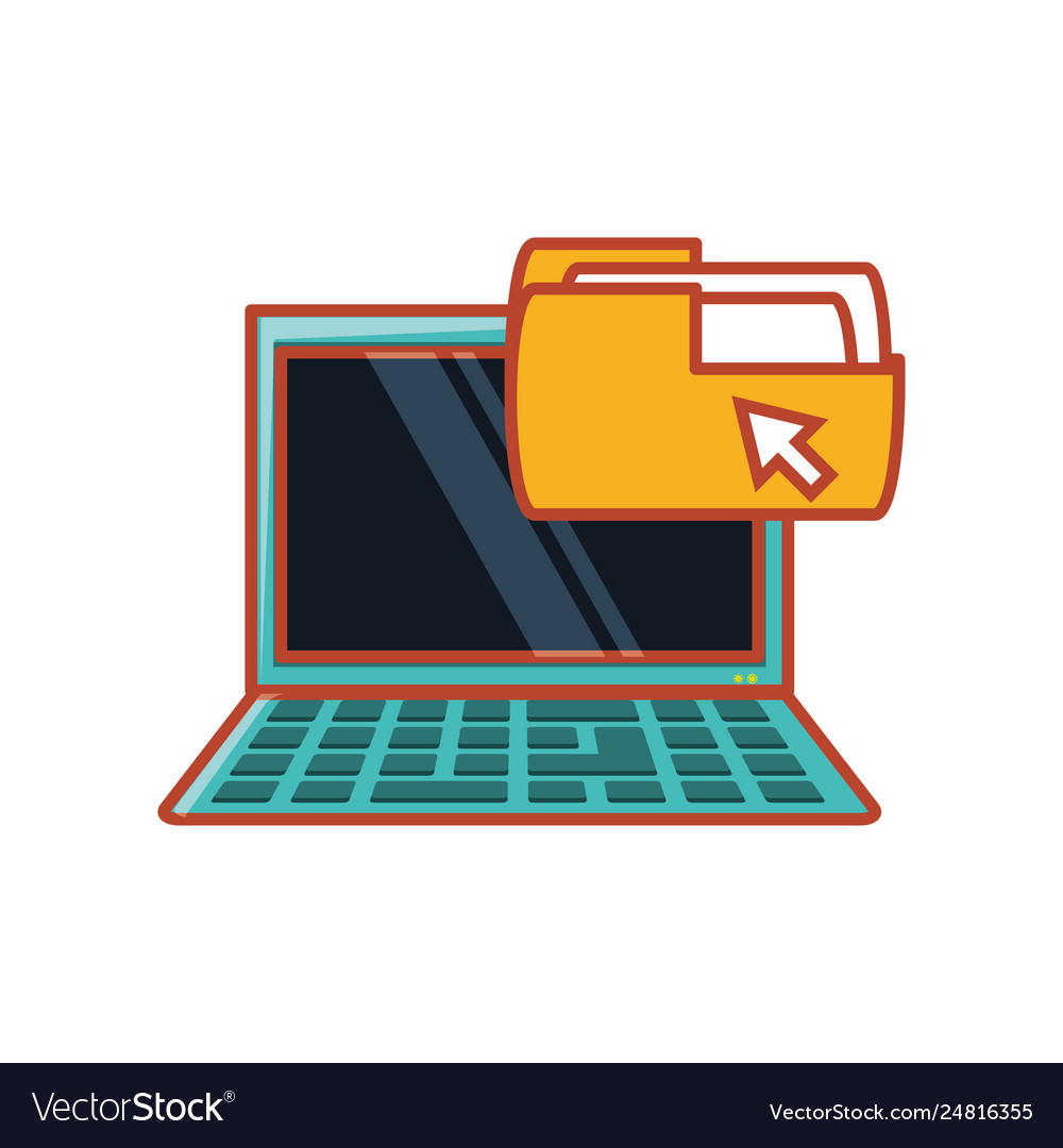 Laptop computer with folder