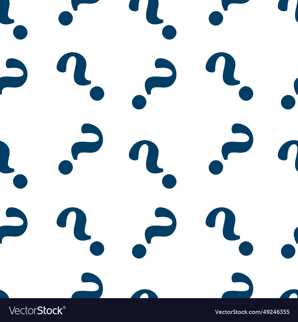 Question mark seamless pattern vector image Question mark seamless pattern
