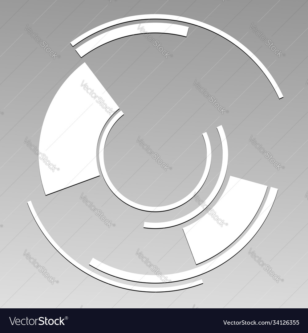 Sci-fi concentric geometric ring circle ui gui vector image Sci-fi concentric geometric ring circle ui gui