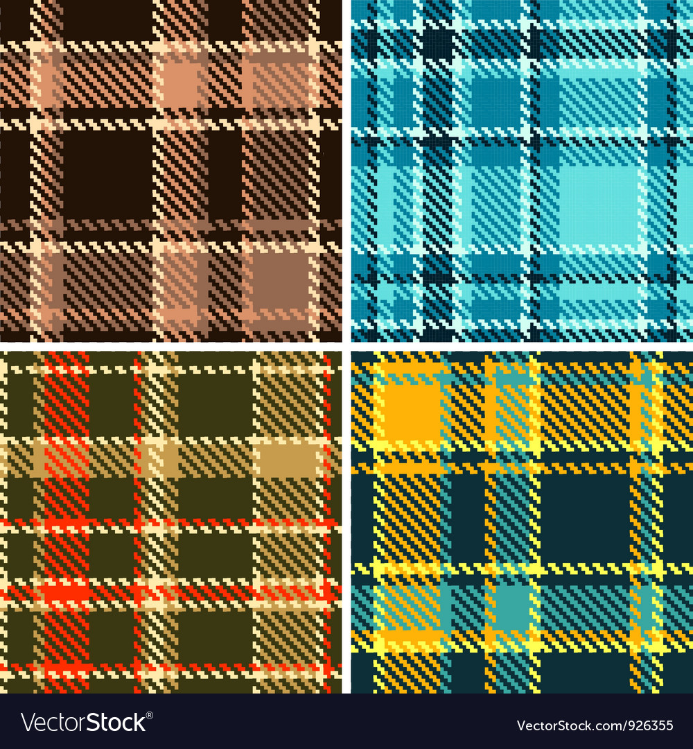 Seamless checkered pattern set