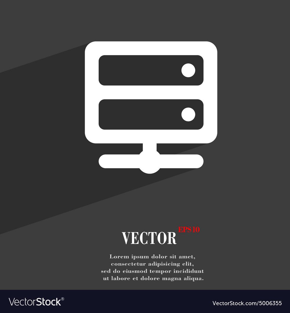Server icon symbol flat modern web design Vector Image