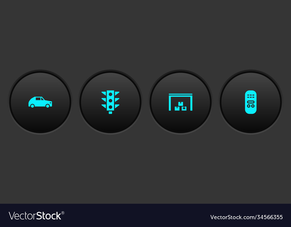 Set car traffic light warehouse and remote