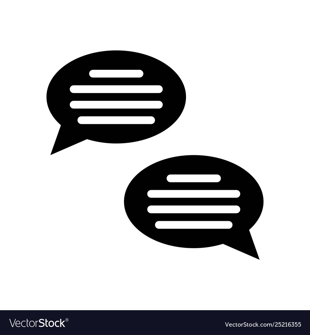 Speech bubble social media solid style icon