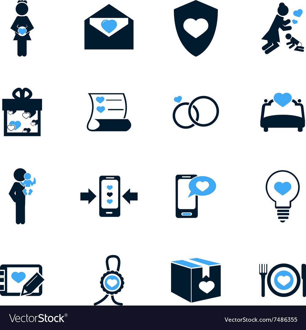 Valentinstag Icons Set