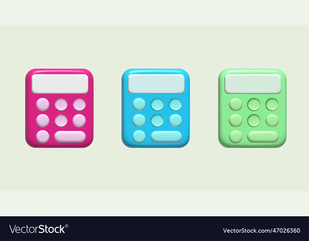 3d calculator symbol icon