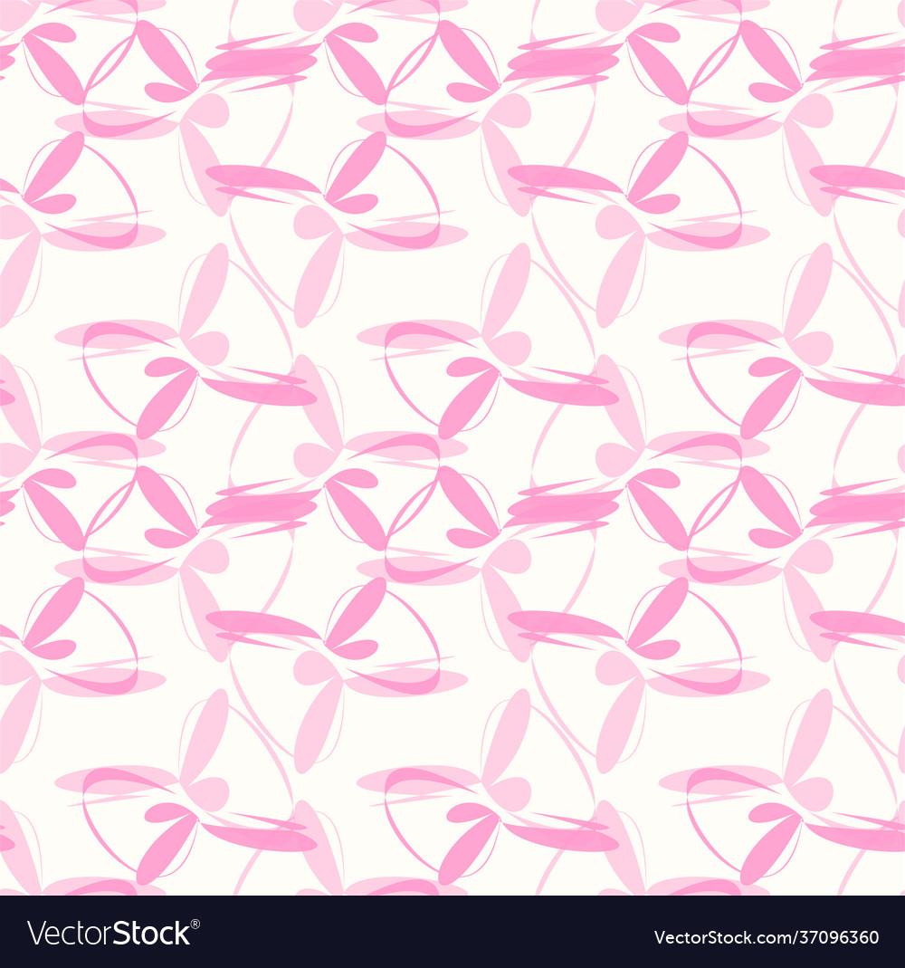 Abstract shape pink seamless pattern on a light
