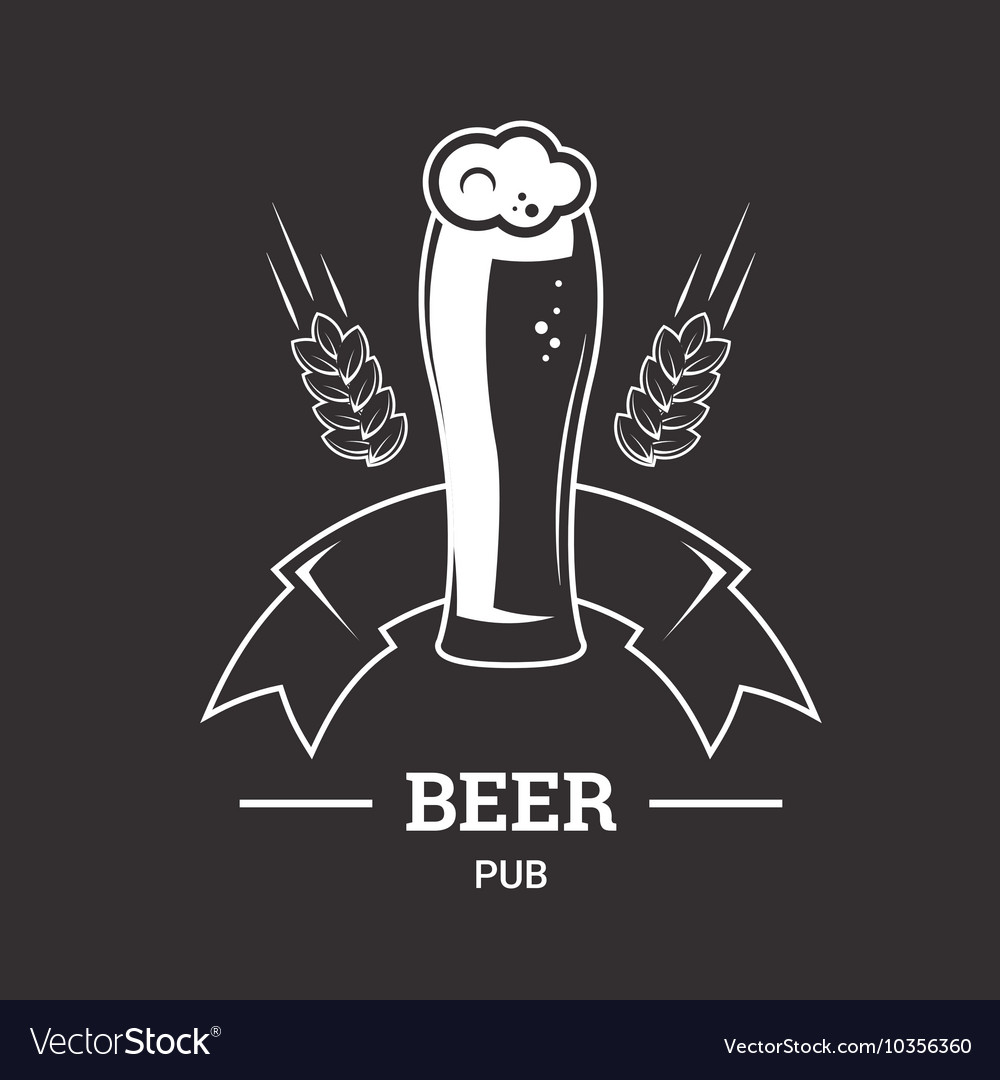 Beer insignia badge Royalty Free Vector Image - VectorStock