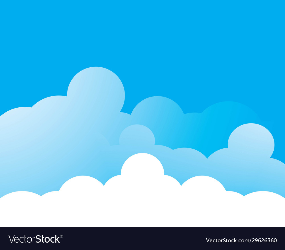 Blue sky with cloud background Royalty Free Vector Image