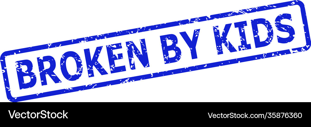 Broken by kids seal with unclean surface Vector Image