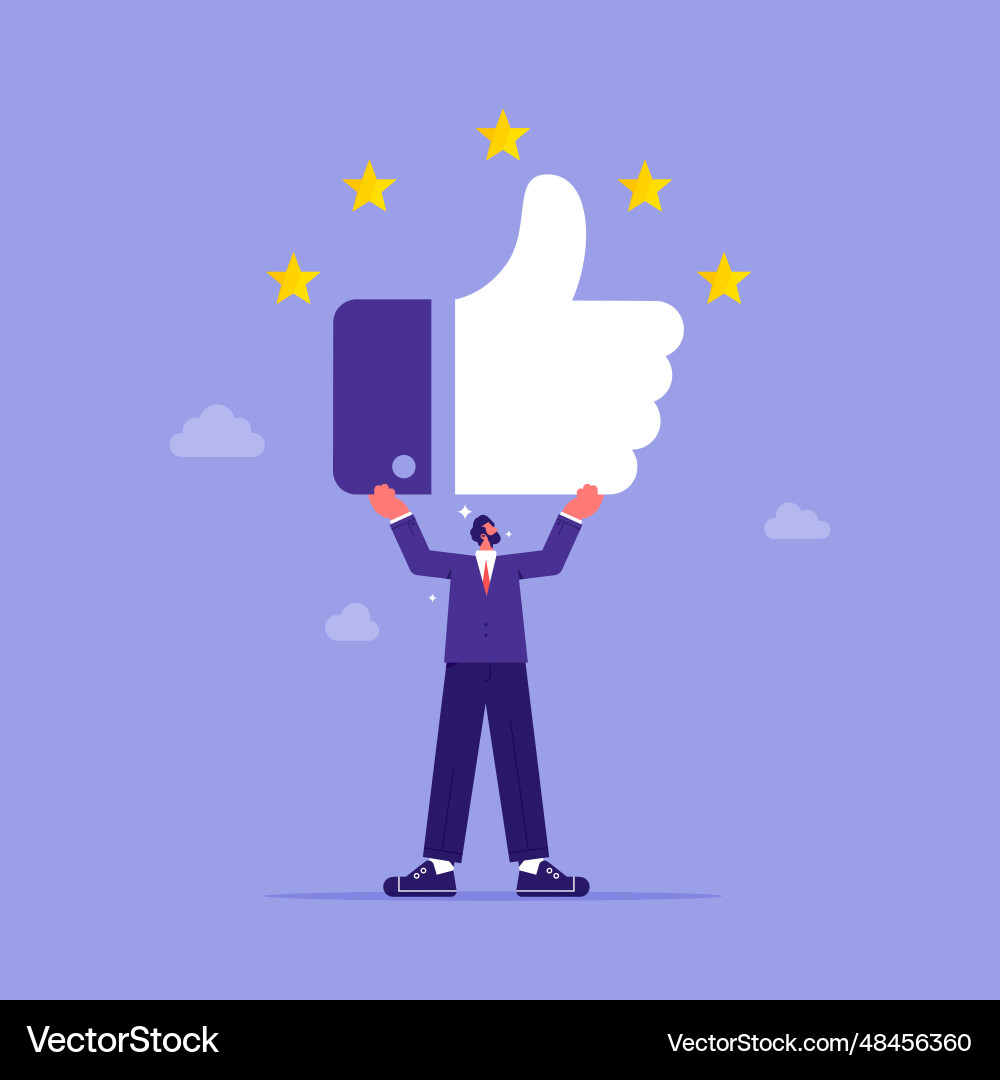 Customer feedback concept flat Royalty Free Vector Image