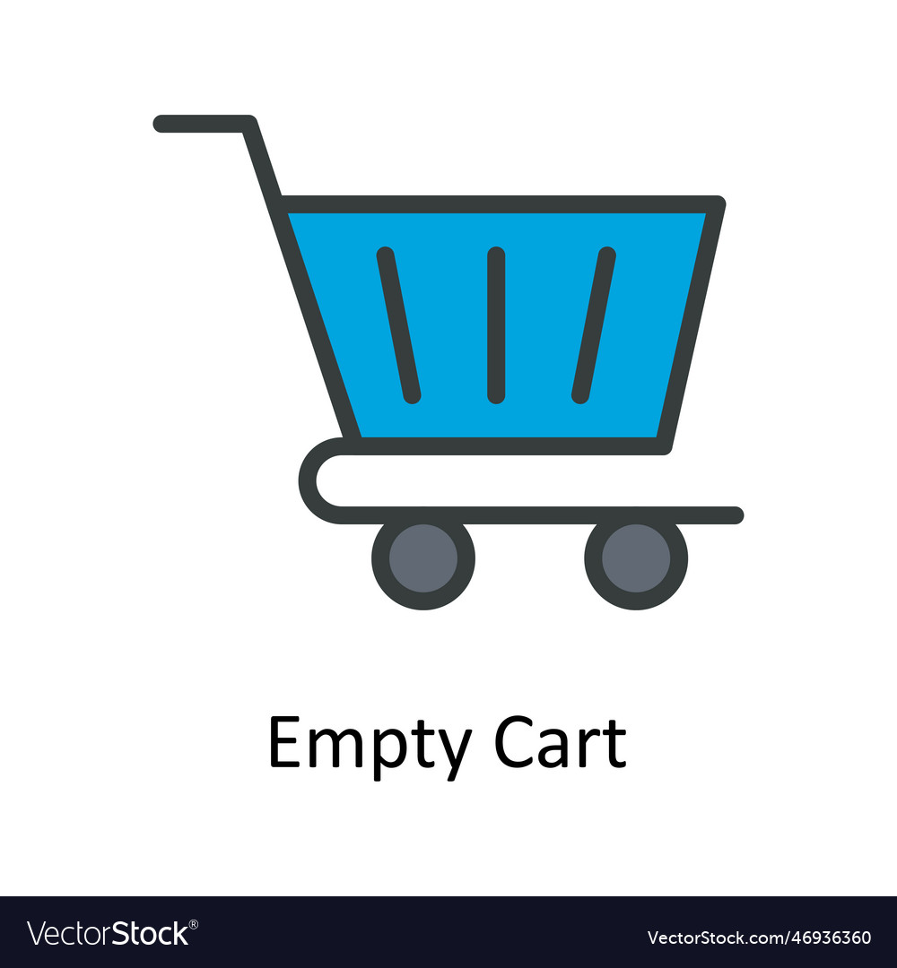 Empty cart fill outline icons simple sto