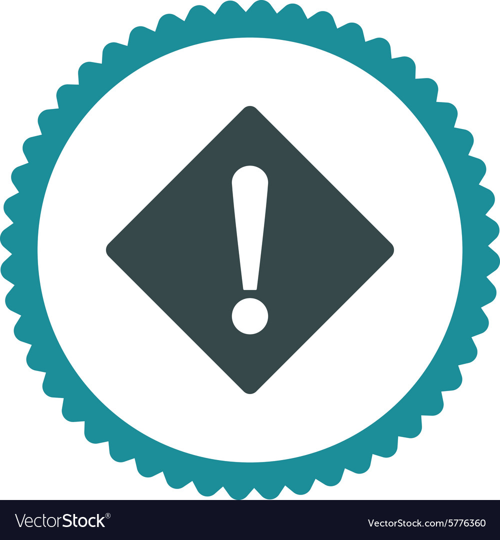 Error flat soft blue colors round stamp icon